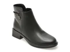 Ghete FLAVIA PASSINI negre, 35, din piele naturala imagine