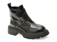 Ghete FLAVIA PASSINI negre, 37792, din piele naturala lacuita imagine