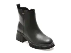 Ghete FLAVIA PASSINI negre, 4J215, din piele naturala imagine