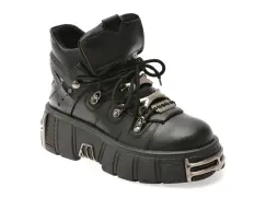 Ghete FLAVIA PASSINI negre, 55996, din piele naturala imagine