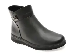 Ghete FLAVIA PASSINI negre, 750, din piele naturala imagine