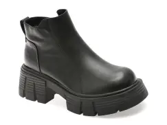 Ghete FLAVIA PASSINI negre, 99016, din piele naturala imagine