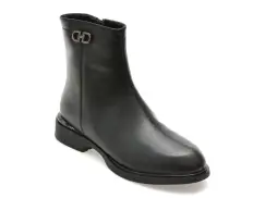 Ghete FLAVIA PASSINI negre, DX1285, din piele naturala imagine