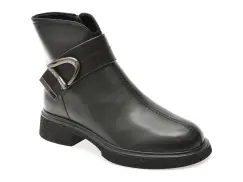 Ghete FLAVIA PASSINI negre, DX727, din piele naturala imagine