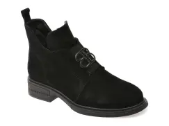 Ghete FLAVIA PASSINI negre, DX793, din piele intoarsa imagine