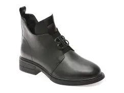 Ghete FLAVIA PASSINI negre, DX793, din piele naturala imagine