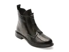 Ghete FLAVIA PASSINI negre, E6053, din piele naturala lacuita imagine