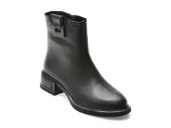 Ghete FLAVIA PASSINI negre, W431, din piele naturala imagine