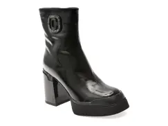 Ghete FLAVIA PASSINI negre, WK2716, din piele naturala lacuita imagine