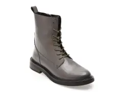 Ghete GEOX gri, D46WYG, din piele naturala imagine