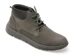 Ghete GEOX gri, U36E1B, din piele naturala imagine