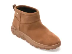 Ghete GEOX maro, D5626B, din piele intoarsa imagine