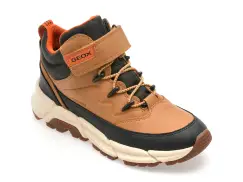 Ghete GEOX maro, J36LCG, din piele ecologica imagine