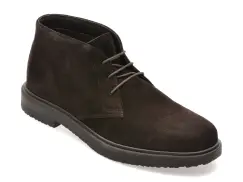 Ghete GEOX maro, U46H9A, din piele intoarsa imagine
