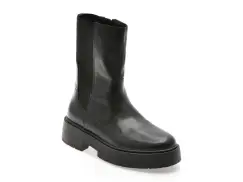 Ghete GEOX negre, D36VDK, din piele naturala imagine