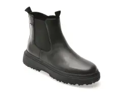 Ghete GEOX negre, D46XMD, din piele naturala imagine