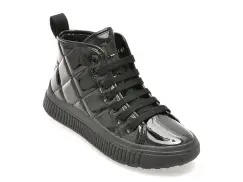 Ghete GEOX negre, J56M3F, din piele ecologica lacuita imagine