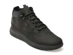 Ghete GEOX negre, U36APA, din piele naturala imagine