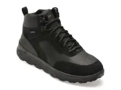 Ghete GEOX negre, U46FDC, din piele naturala imagine