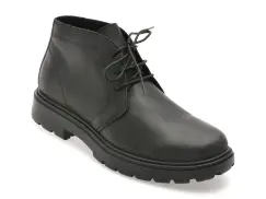 Ghete GEOX negre, U56FRA, din piele naturala imagine