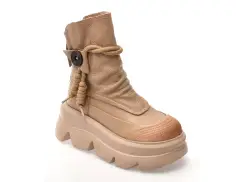 Ghete GRYXX bej, 19686, din piele naturala imagine