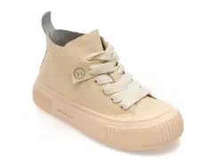 Ghete GRYXX bej, 2661, din piele naturala imagine