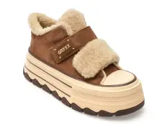 Ghete GRYXX maro, 624D150, din piele intoarsa imagine