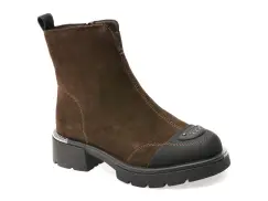 Ghete GRYXX maro, A062, din piele intoarsa imagine