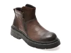 Ghete GRYXX maro, G7112, din piele naturala imagine