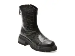 Ghete GRYXX negre, 2157, din piele croco imagine