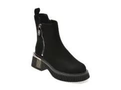 Ghete GRYXX negre, 513, din piele intoarsa imagine