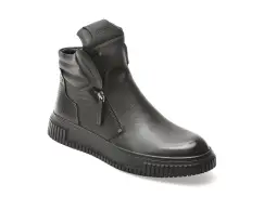 Ghete GRYXX negre, 7095, din piele naturala imagine