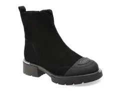 Ghete GRYXX negre, A062, din piele intoarsa imagine