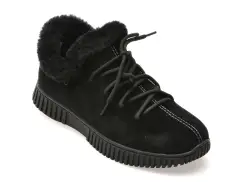 Ghete GRYXX negre, B201, din piele intoarsa imagine