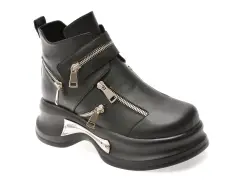 Ghete GRYXX negre, EB997, din piele naturala imagine