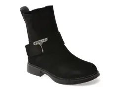 Ghete GRYXX negre, G719, din piele intoarsa imagine