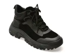 Ghete GRYXX negre, LN25, din piele naturala imagine