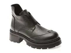 Ghete IMAGE negre, 146B367, din piele naturala imagine