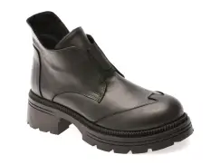 Ghete IMAGE negre, 146B367, din piele naturala imagine