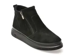 Ghete IMAGE negre, 213113, din piele intoarsa imagine