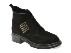 Ghete IMAGE negre, 2282211, din piele intoarsa imagine