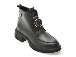 Ghete IMAGE negre, 3695030, din piele naturala imagine