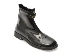 Ghete IMAGE negre, 475204, din piele naturala lacuita imagine