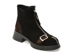 Ghete IMAGE negre, 4770050, din piele intoarsa imagine