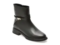 Ghete IMAGE negre, 8285, din piele naturala imagine