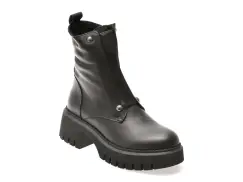 Ghete MOLLY BESSA negre, 6298135, din piele naturala imagine
