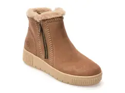 Ghete REMONTE maro, D3B70, din piele intoarsa imagine