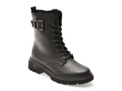 Ghete REMONTE negre, D1W82, din piele naturala imagine