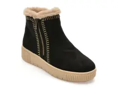 Ghete REMONTE negre, D3B70, din piele intoarsa imagine
