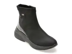 Ghete REMONTE negre, D6677, din material textil imagine